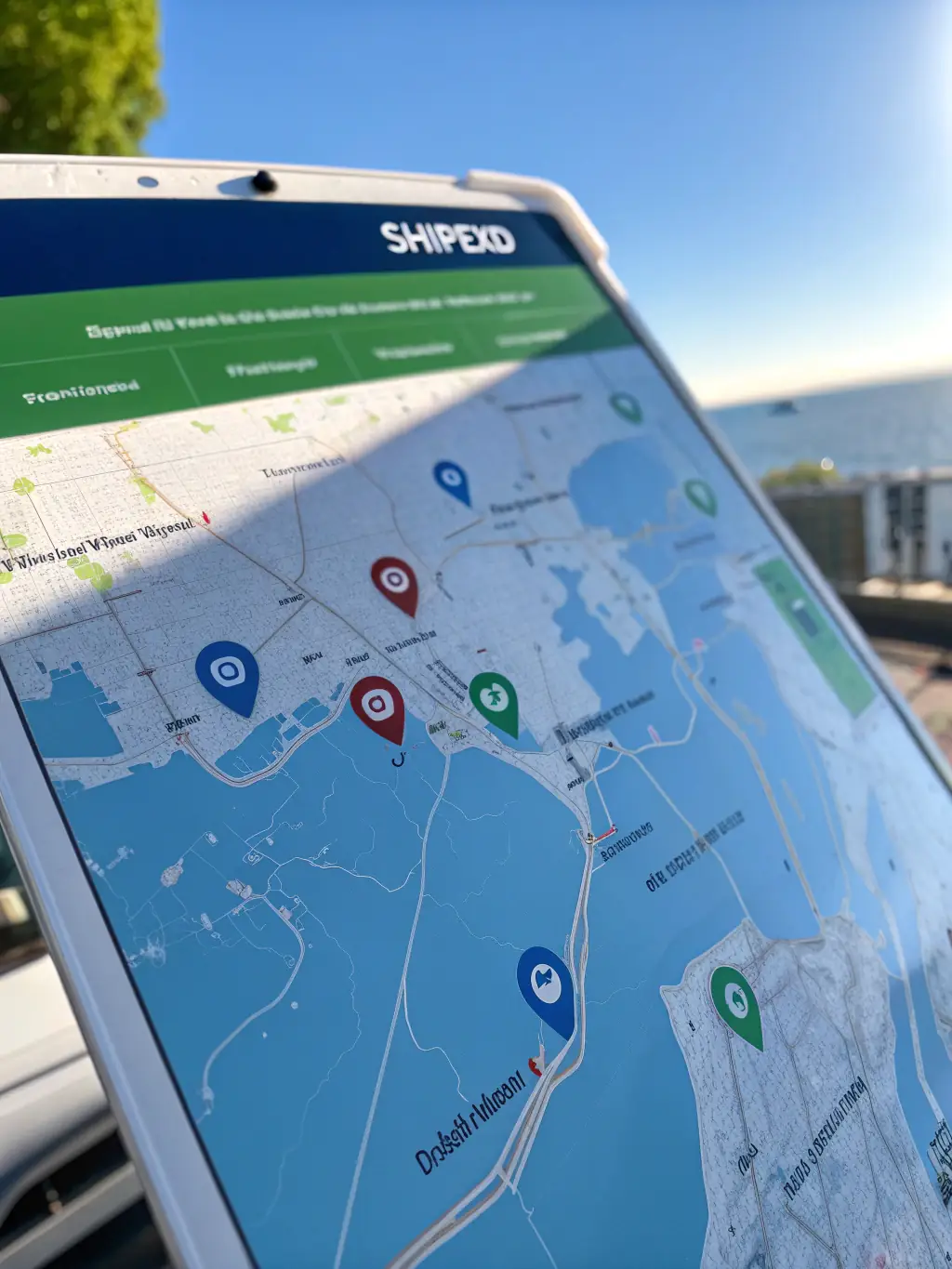 A map with highlighted optimal routes and delivery points, showcasing Route Generation.