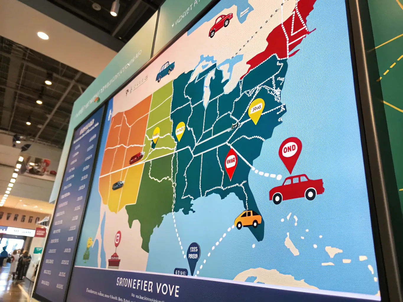 An image showing an optimized route generated by Geoflot's system, highlighting efficient navigation and reduced travel times.